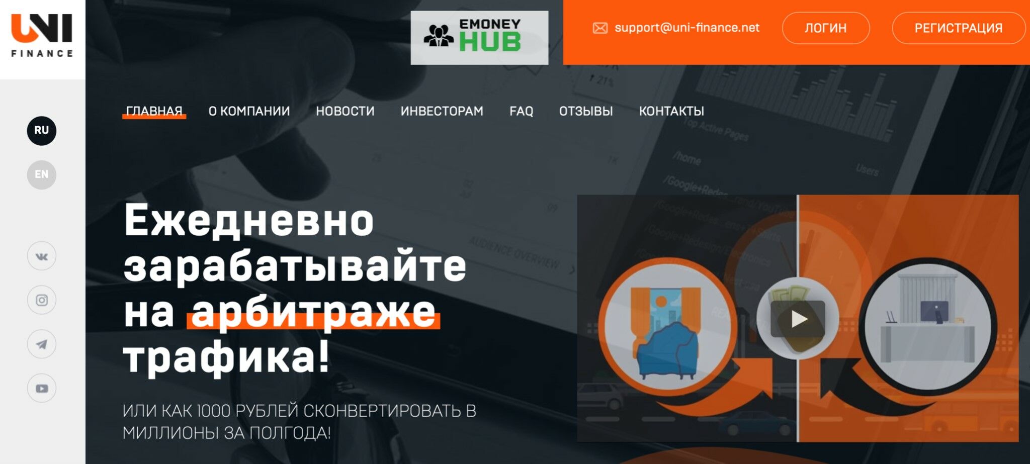 Сайт Uni-Finance