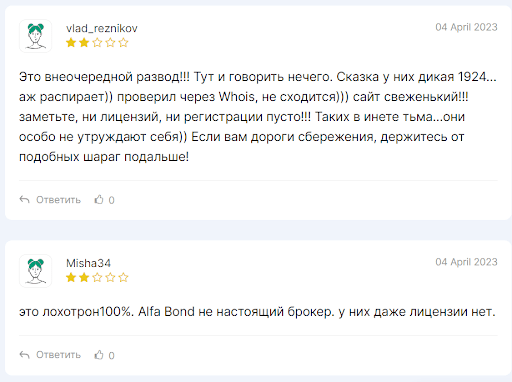 Alfa Bond развод на деньги