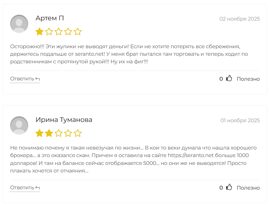 отзывы о Seranto