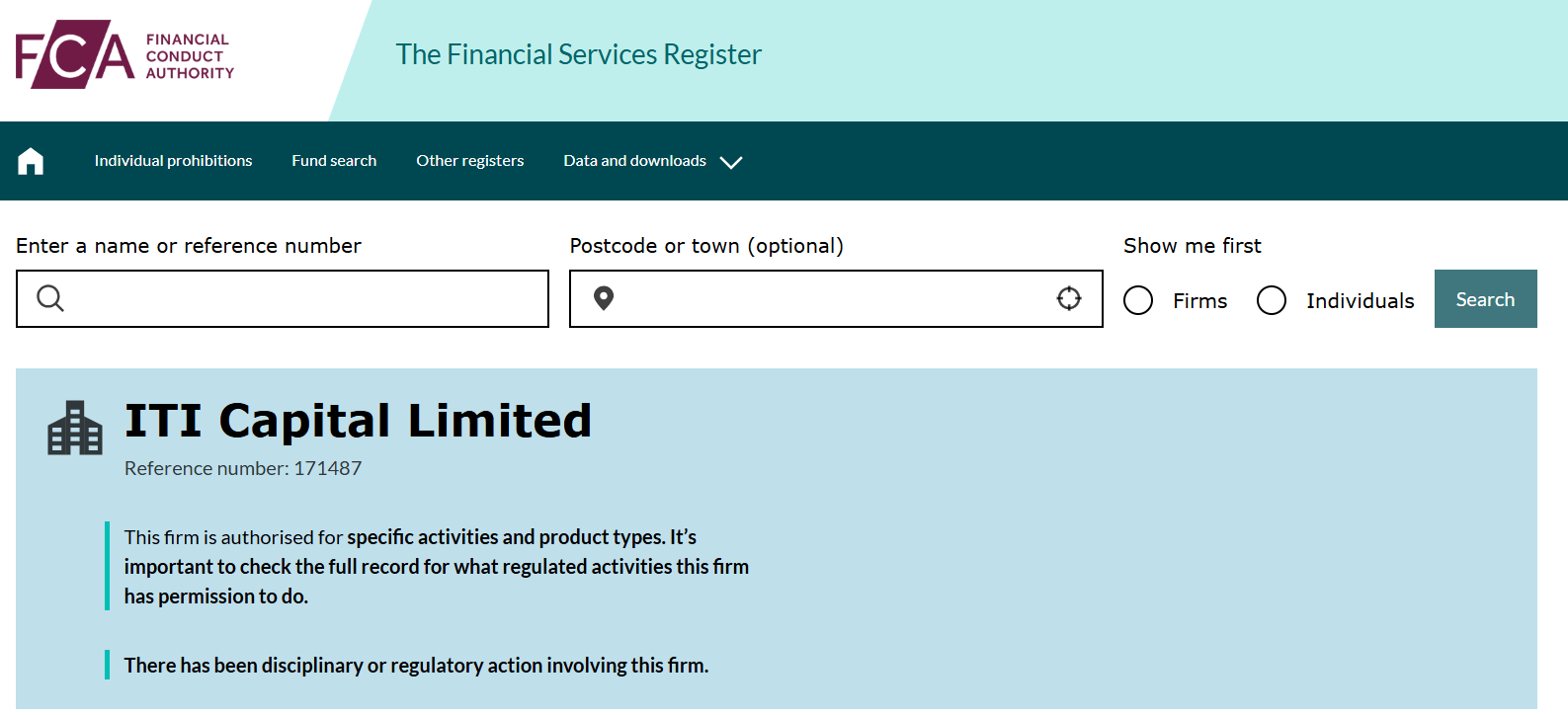 информация о ITI Capital