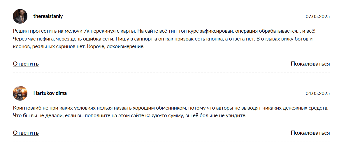 Cryptovibe отзывы людей