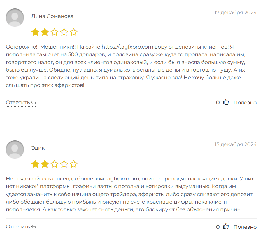 Tag Fx LTD отзывы