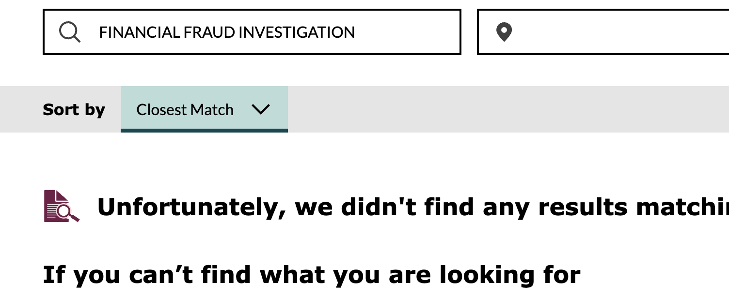 информация про Financial Fraud Investigation 
