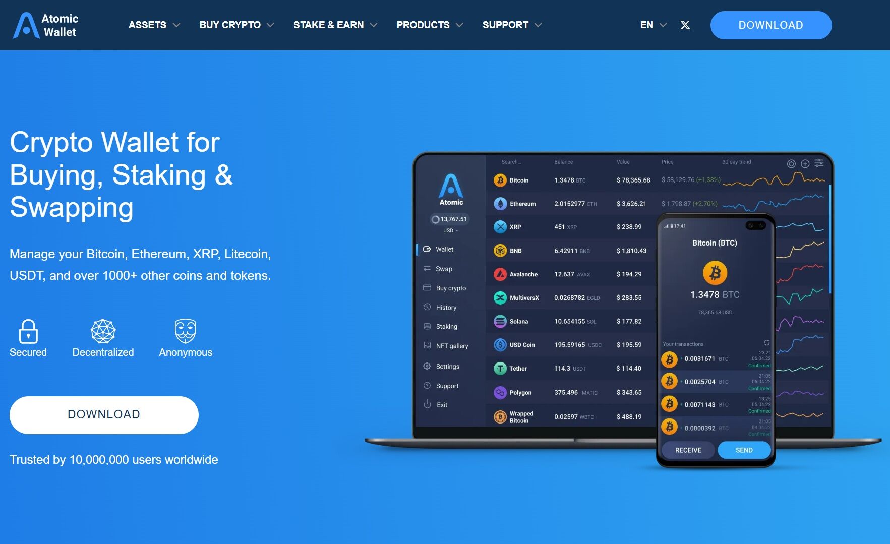 обзор Atomic Wallet