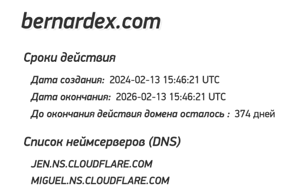 проверка Bernardex