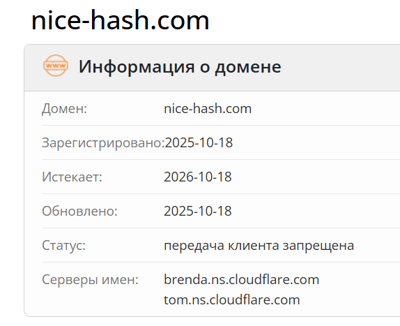 домен NiceHash