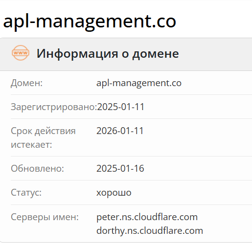 домен APL Management