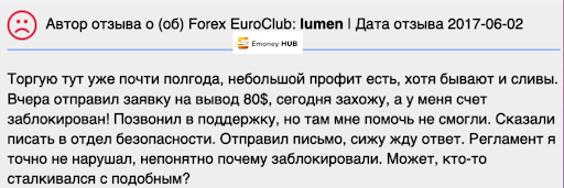 Отзыв о Forex Euroclub