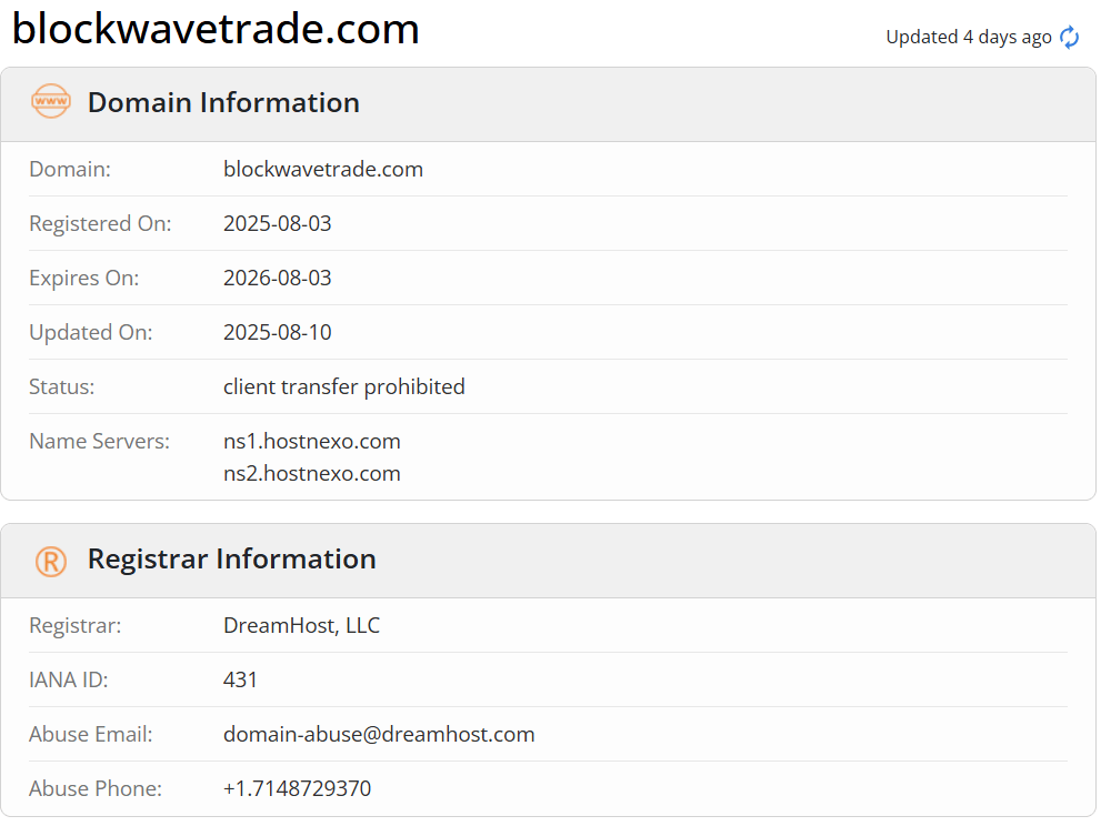 домен Block Wave Trade