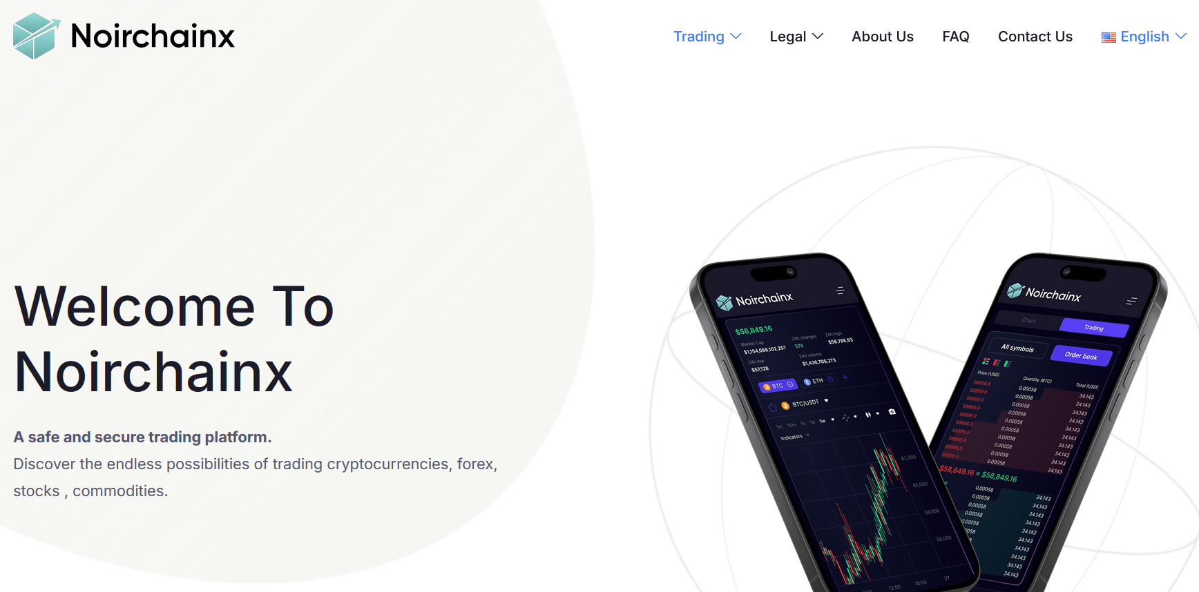 страница сайта Noirchainx 