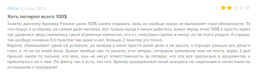 FXWave Отзывы о разводе
