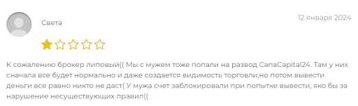  Cana Capital 24 отзывы 