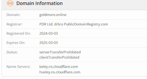 СКАМ GOLDMORE.ONLINE