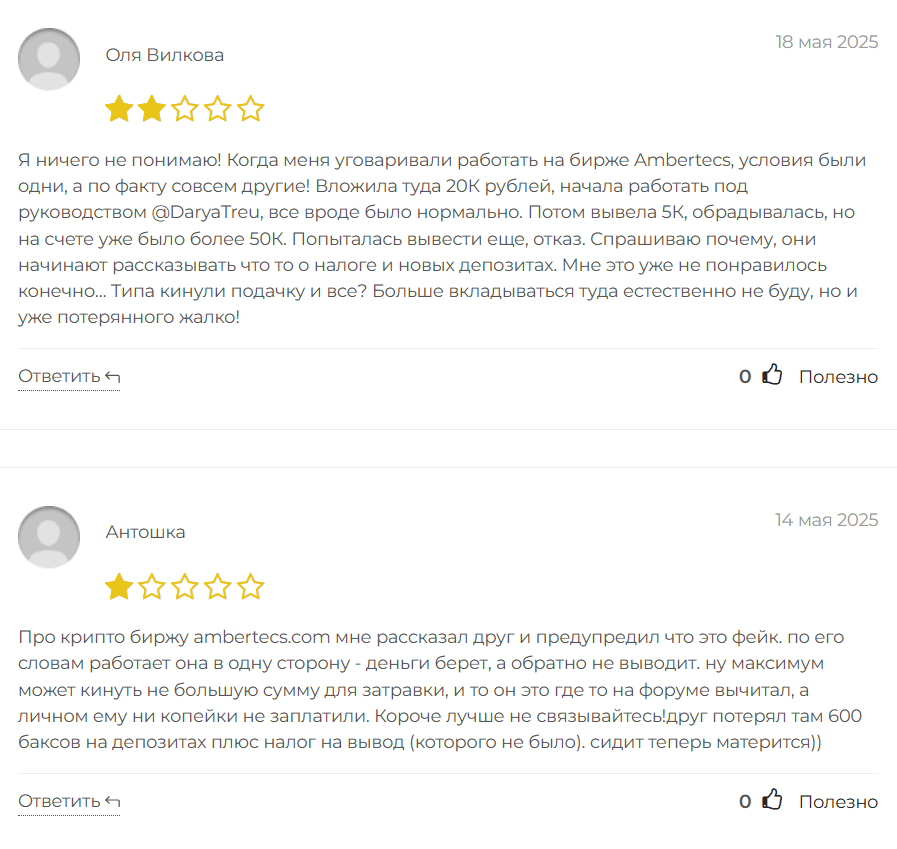 Ambertecs отзывы