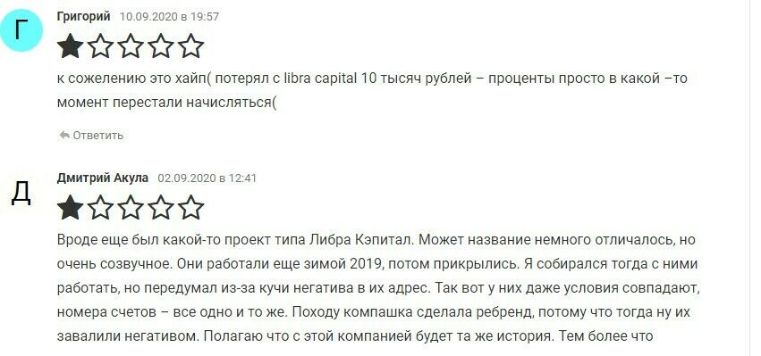Libra Capital отзывы
