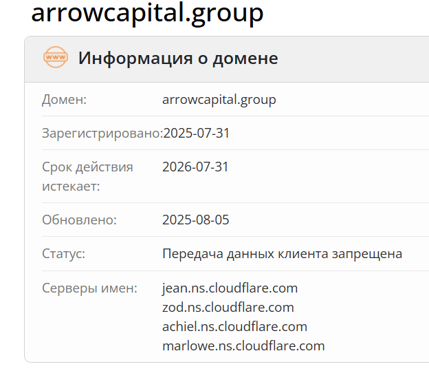 домен Arrow Capital