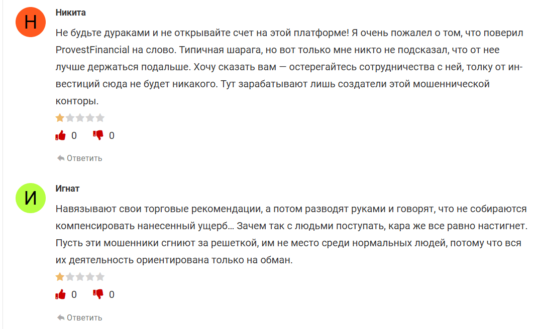 Provest Financial LLP отзывы