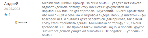 Отзывы о брокере NICOINN