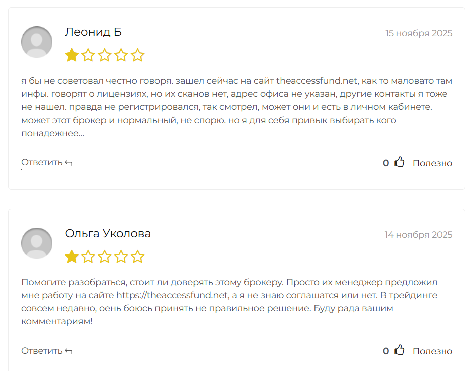 отзывы о The Access Investment Fund