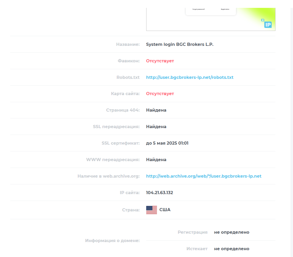 информация о BGC Brokers LP