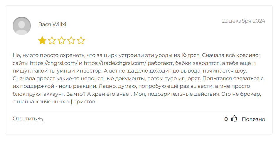 реальный отзыв о Trade Chgrsl