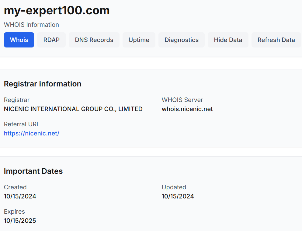 MyExpert100 лохотрон