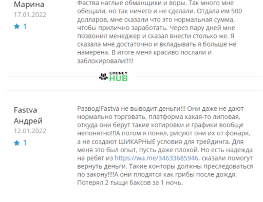 Брокер Fastva Отзывы