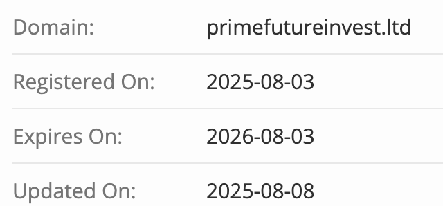 домен Primefuture Invest Limited
