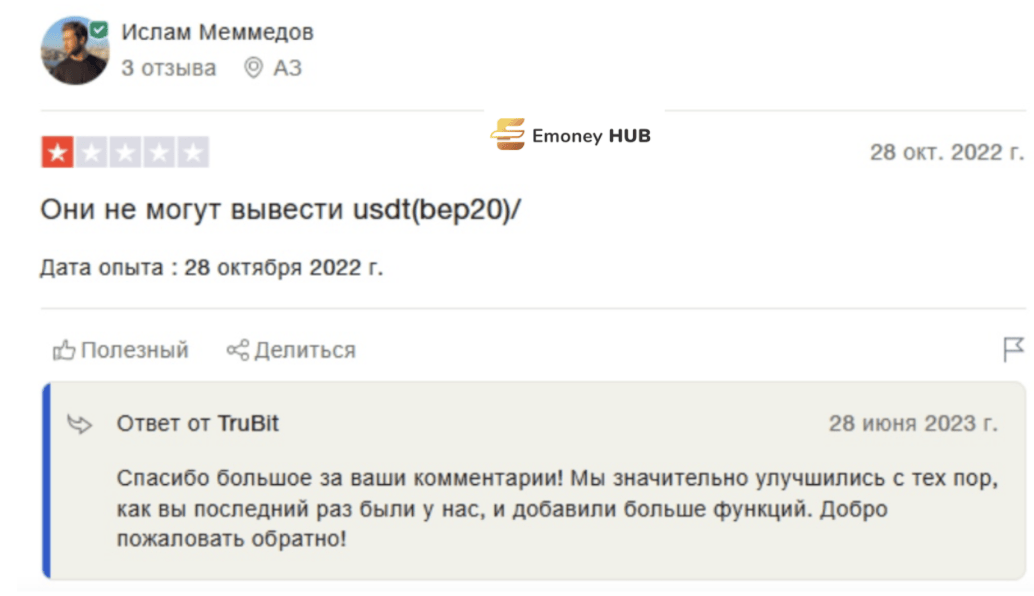 ТруБит Про Эксчейндж отзывы