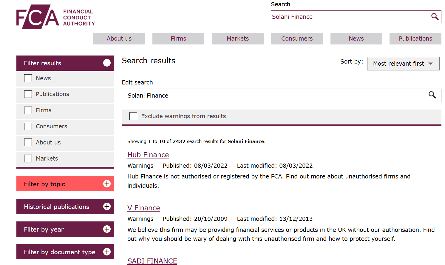 обзор реестра Solani Finance