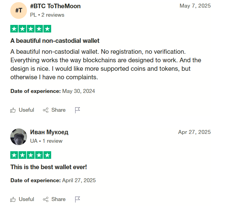 отзывы о Trustee Wallet