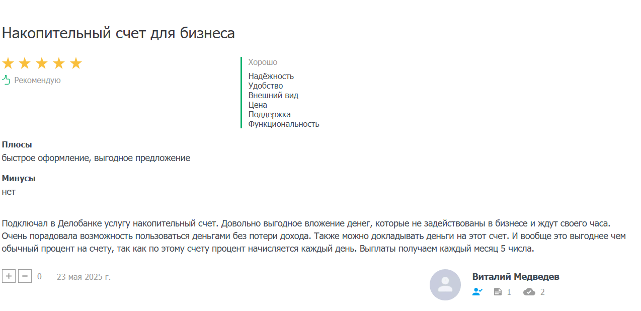 информация о ДелоБанк