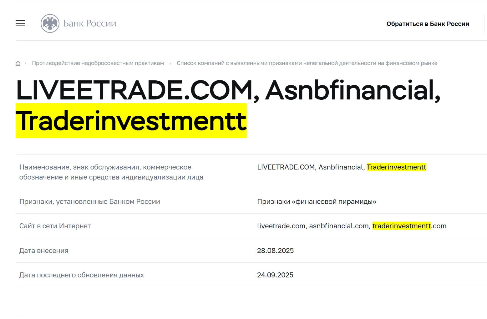обзор Trader Investment