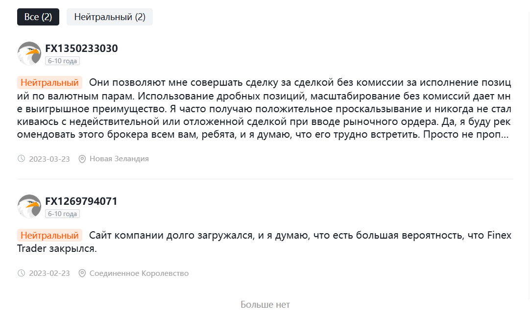 отзывы о FinexTrader