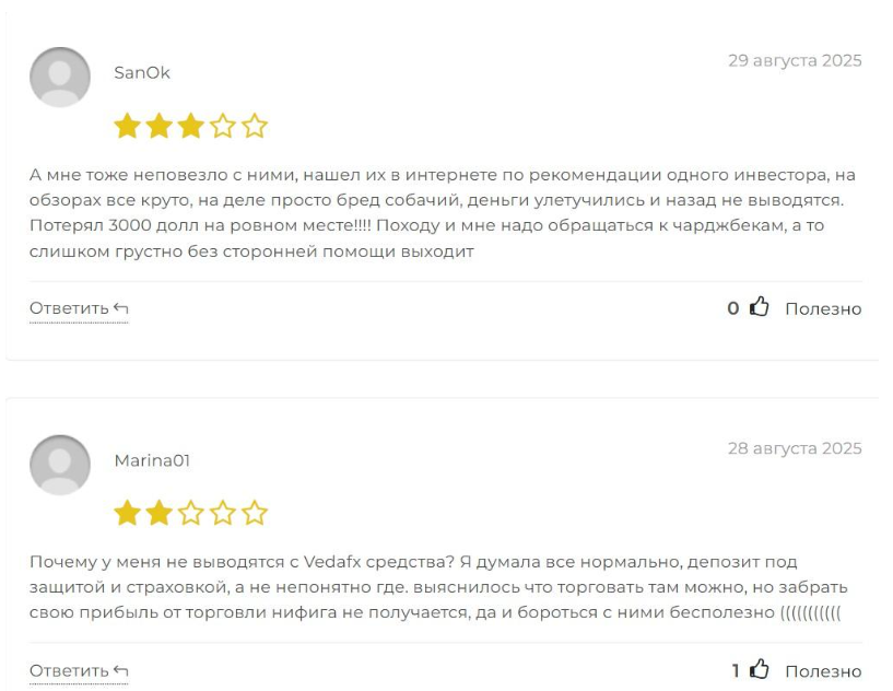 отзывы о Vedafx