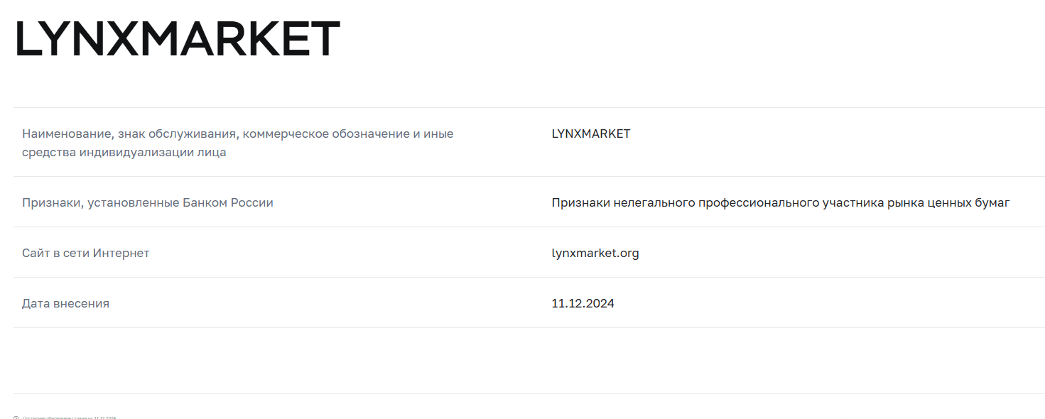 LynxMarket обзор