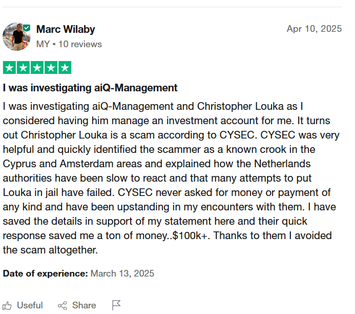 Cyprus Securities and Exchange Commission (CySEC) отзыв