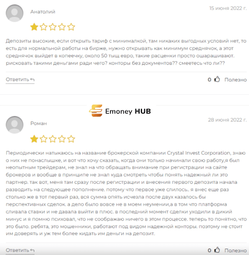 Crystal Invest Corporation отзывы